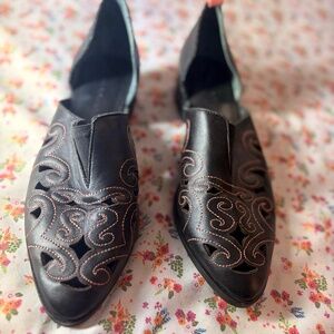 LOGO by Lori Goldstein Li-Bria Western Slip-Ons - Black - Size 8